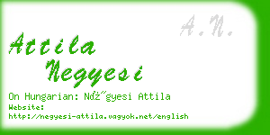 attila negyesi business card